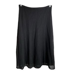 Eileen Fisher Black Midi Skirt
